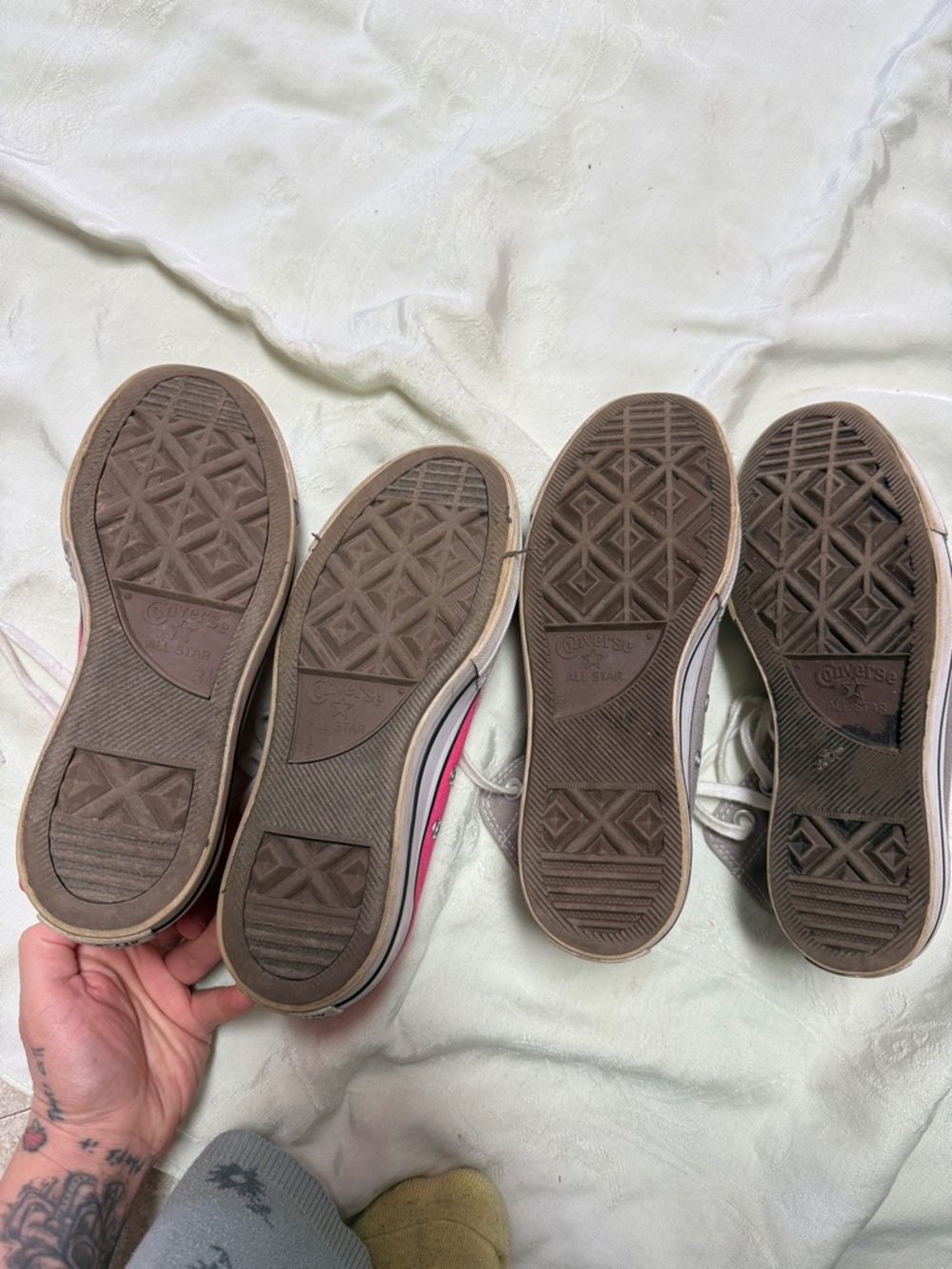 Bundle of 2 Converse platform sole High-Top Sneakers in Pink and grey - Picture 7 of 7